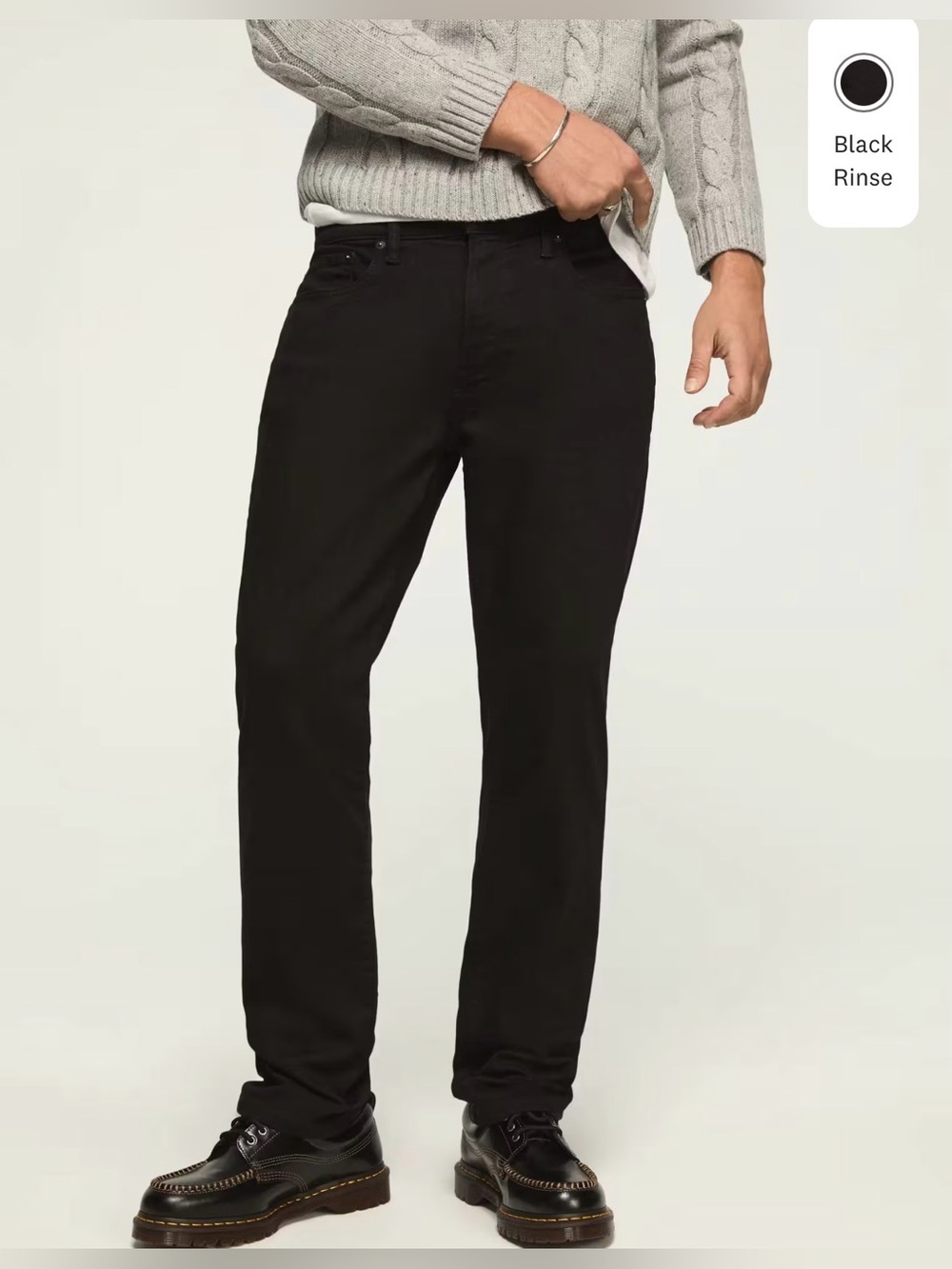 Men's Lucky Black Jeans - Classic Black Rinse